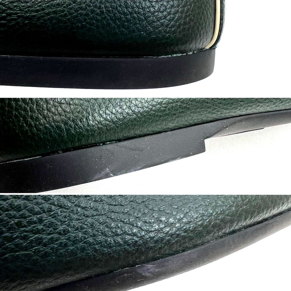 Everlane The Italian Leather Day Glove Flats Womens Size 8 Dark Green Shoes - Picture 10 of 14